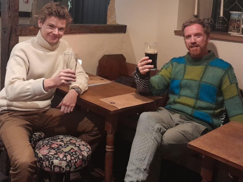 Damian Lewis Spotted Enjoying a Pint While On Break From Filming Wolf Hall