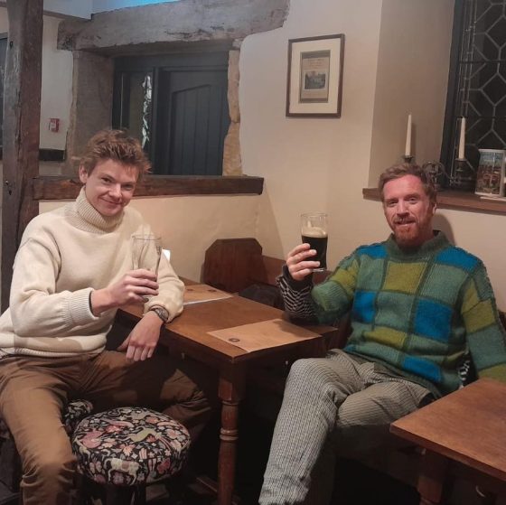 Damian Lewis Spotted Enjoying a Pint While On Break From Filming